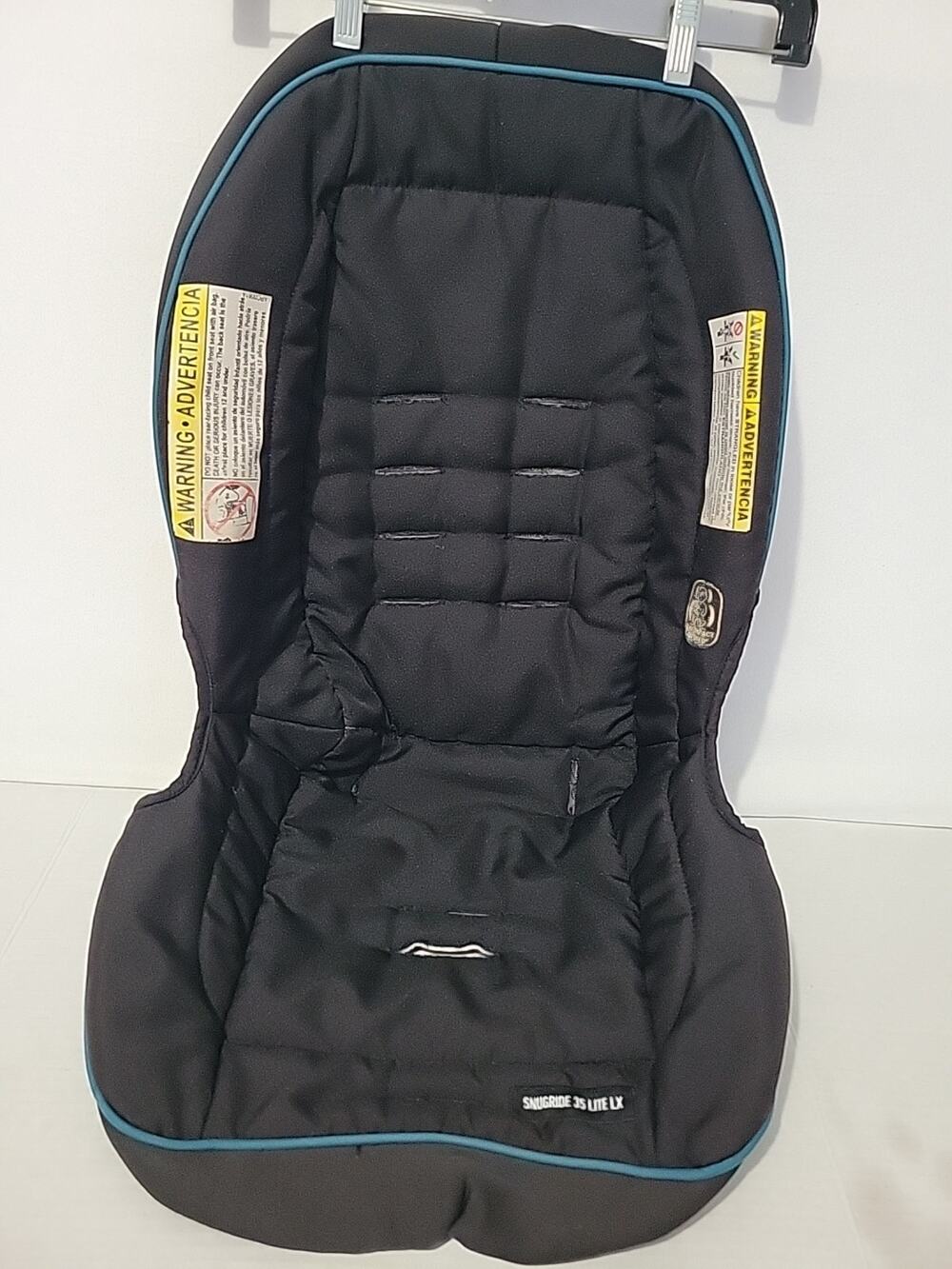 graco Snugride 35 Lite LX Click Connect Fabric Seat Cover Cushion Pad Black Blue